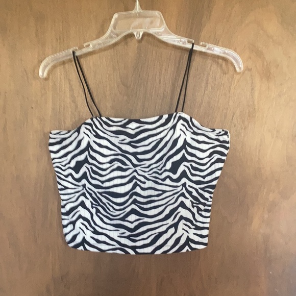 Relisted Rue21 top zebra print ribbed crop top cropped casual summer retro XL jr - Picture 11 of 15